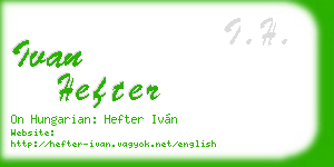 ivan hefter business card